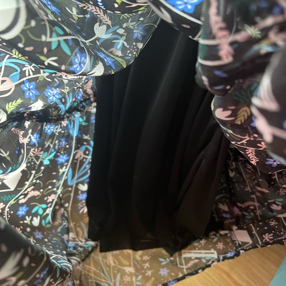 NWT ✨ ASOS JDY Midi Black Abstract Print Floral Dress - Picture 12 of 13